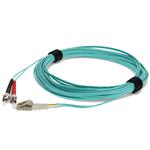 Picture of 4m ST to LC Aqua OM3 Duplex OFNR (Riser-Rated) Fiber Patch Cable