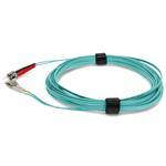 Picture of 4m ST to LC Aqua OM3 Duplex OFNR (Riser-Rated) Fiber Patch Cable