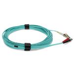 Picture of 4m ST to LC Aqua OM3 Duplex OFNR (Riser-Rated) Fiber Patch Cable