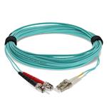 Picture of 4m ST to LC Aqua OM3 Duplex OFNR (Riser-Rated) Fiber Patch Cable