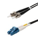 Picture of 7m ST to LC Black OS2 Duplex Armored SMF Fiber Outdoor Patch Cable