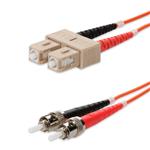 Picture of 1m ST to SC Orange OM1 Duplex OFNP (Plenum-Rated) MMF Fiber Patch Cable with 2mm Per Strand OD