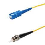 Picture of 1m ST to SC Yellow OS2 Simplex OFNR (Riser-Rated) SMF Fiber Patch Cable