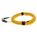 Picture of 25m ST to ST Yellow OS2 Duplex OFNR (Riser-Rated) SMF Fiber Patch Cable