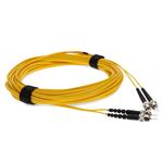 Picture of 25m ST to ST Yellow OS2 Duplex OFNR (Riser-Rated) SMF Fiber Patch Cable
