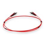 Picture of 3m ST to ST Red OM1 Duplex OFNR (Riser-Rated) MMF Fiber Patch Cable