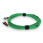 Picture of 4m ST to ST Green OM4 Duplex OFNR (Riser-Rated) Fiber Patch Cable