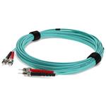 Picture of 7m ST to ST Aqua OM3 Duplex OFNR (Riser-Rated) Fiber Patch Cable