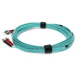 Picture of 7m ST to ST Aqua OM3 Duplex OFNR (Riser-Rated) Fiber Patch Cable