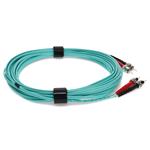Picture of 7m ST to ST Aqua OM3 Duplex OFNR (Riser-Rated) Fiber Patch Cable