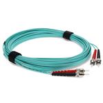 Picture of 7m ST to ST Aqua OM3 Duplex OFNR (Riser-Rated) Fiber Patch Cable