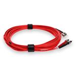 Picture of 8m ST to ST Red OM4 Duplex OFNR (Riser-Rated) Fiber Patch Cable