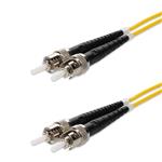 Picture of 8m ST to ST Yellow OS2 Duplex OFNP (Plenum-Rated) SMF Fiber Patch Cable