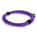 Picture of 9m ST to ST Purple OM4 Duplex OFNR (Riser-Rated) Fiber Patch Cable