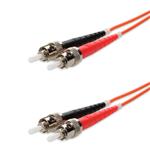 Picture of 9m ST to ST Orange OM1 Duplex OFNP (Plenum-Rated) MMF Fiber Patch Cable