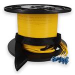 Picture of 430ft 12xLC to 12xLC Yellow OS2 OFNR (Riser-Rated) Fiber Trunk Cable with Pulling Eye