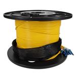 Picture of 575ft 12xLC to 12xLC Yellow OS2 OFNR (Riser-Rated) Fiber Trunk Cable with Pulling Eye
