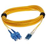 Picture of 1m USC to LC Yellow OS2 Duplex OFNR (Riser-Rated) SMF Fiber Patch Cable