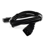 Picture of 10ft C19 Female to C20 Male 12AWG 100-250V at 20A Black Power Cable