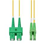 Picture of 1m ASC to ALC Yellow OS2 Duplex OFNR (Riser-Rated) SMF Fiber Patch Cable