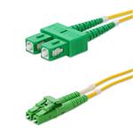 Picture of 1m ASC to ALC Yellow OS2 Duplex OFNR (Riser-Rated) SMF Fiber Patch Cable