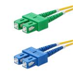 Picture of 3m ASC to SC Yellow OS2 Duplex OFNR (Riser-Rated) SMF Fiber Patch Cable