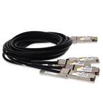 Picture of Dell® DAC-Q56DD-4Q56-SFF-100G-3M Compatible TAA 400GBase-CU QSFP-DD 400G to 4xQSFP56 100G PAM-4 Direct Attach Cable (Passive Twinax, 3m)