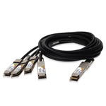 Picture of Dell® DAC-Q56DD-4Q56-SFF-100G-3M Compatible TAA 400GBase-CU QSFP-DD 400G to 4xQSFP56 100G PAM-4 Direct Attach Cable (Passive Twinax, 3m)