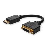 Picture of DisplayPort 1.2 Male to DVI-I (29 pin) Female Black Active Adapter For Resolution Up to 1920x1200 (WUXGA)