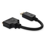 Picture of DisplayPort 1.2 Male to DVI-I (29 pin) Female Black Active Adapter For Resolution Up to 1920x1200 (WUXGA)