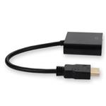 Picture of HDMI 1.3 Male to VGA Female Black Adapter Which Includes 3.5mm Audio and Micro USB Ports For Resolution Up to 1920x1200 (WUXGA)