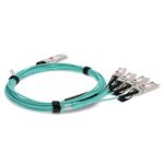 Picture of Juniper Networks® JNP-QSFP-AOCBO-10M Compatible TAA Compliant 40GBase-AOC QSFP+ to 4xSFP+ Active Optical Cable (850nm, MMF, 10m)