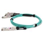 Picture of Juniper Networks® JNP-QSFP-AOCBO-3M Compatible TAA Compliant 40GBase-AOC QSFP+ to 4xsfp+ Active Optical Cable (850nm, MMF, 3m)