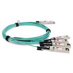 Picture of Juniper Networks® JNP-QSFP-AOCBO-3M Compatible TAA Compliant 40GBase-AOC QSFP+ to 4xsfp+ Active Optical Cable (850nm, MMF, 3m)