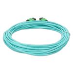 Picture of 1m MPO/APC to MPO/APC Aqua OM4 LSZH 12-Strand Fiber Patch Cable