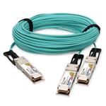 Picture of HP® P26659-B25 Compatible TAA 200G-AOC QSFP56 to 2xQSFP56 Infiniband HDR Active Optical Cable (850nm, MMF, 20m)