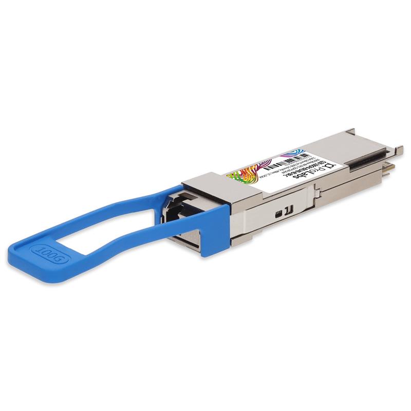 Picture of Brocade® (Formerly) Compatible TAA 100GBase-BX ER1 PAM4 QSFP28 Transceiver Single Lambda (SMF, 1304.58nmTx/1309.14nmRx, 40km, LC, DOM)