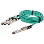 Picture of MSA and TAA Compliant 400GBase-AOC QSFP-DD to 4xQSFP56 PAM-4 Active Optical Cable (850nm, MMF, 5m) CMIS 3.0