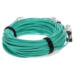 Picture of MSA and TAA Compliant 400GBase-AOC QSFP-DD to 4xQSFP56 PAM-4 Active Optical Cable (850nm, MMF, 5m) CMIS 3.0