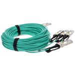 Picture of MSA and TAA Compliant 400GBase-AOC QSFP-DD to 4xQSFP56 PAM-4 Active Optical Cable (850nm, MMF, 5m) CMIS 3.0