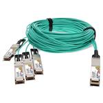 Picture of MSA and TAA Compliant 400GBase-AOC QSFP-DD to 4xQSFP56 PAM-4 Active Optical Cable (850nm, MMF, 5m) CMIS 3.0