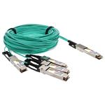 Picture of MSA and TAA Compliant 400GBase-AOC QSFP-DD to 4xQSFP56 PAM-4 Active Optical Cable (850nm, MMF, 6m) CMIS 3.0