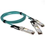 Picture of MSA and TAA 200GBase-AOC QSFP56 to 2xQSFP56 DSP Active Optical Cable (850nm, MMF, 10m)