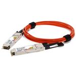 Picture of MSA and TAA Compliant 40GBase-AOC QSFP+ to QSFP+ Orange Active Optical Cable (850nm, MMF, 10m)