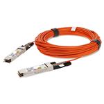 Picture of MSA and TAA Compliant 40GBase-AOC QSFP+ to QSFP+ Orange Active Optical Cable (850nm, MMF, 50m)