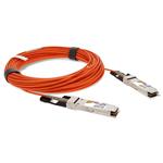 Picture of MSA and TAA Compliant 40GBase-AOC QSFP+ to QSFP+ Orange Active Optical Cable (850nm, MMF, 50m)