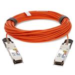 Picture of MSA and TAA Compliant 40GBase-AOC QSFP+ to QSFP+ Orange Active Optical Cable (850nm, MMF, 50m)