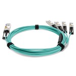 Picture of Cisco® Compatible TAA Compliant 40GBase-AOC QSFP+ to 4xSFP+ Active Optical Cable (850nm, MMF, 10m, Plenum)