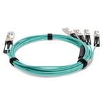 Picture of Huawei® Compatible TAA 40GBase-AOC QSFP+ to 4xSFP+ Active Optical Cable (850nm, MMF, 3m)