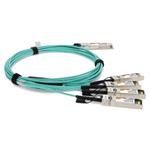 Picture of Huawei® Compatible TAA 40GBase-AOC QSFP+ to 4xSFP+ Active Optical Cable (850nm, MMF, 3m)